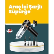 Araç İçi Derinlemesine Temizlik İçin Kompakt Ve Ergonomik El Süpürgesi Siyah