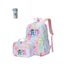 Net Edge 2 Adet Disney Lilo Stitch Çok Cepli Sırt Çantası Öğle Yemeği Çantası Keten Sırt Çantası Rahat Okul Çantası Cwbx6w Diğer