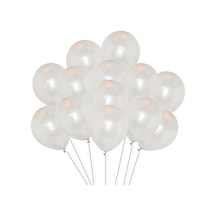 Vıp 100 Pcs Shıny Metallıc White Balloon Vıp Kalite Parlak Metalik Beyaz Balon Helyum Gazı Uyumludur