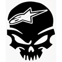 Alpinestars Kuru Kafa Oto-motor-laptop-dekor Sticker 10 X 9 Cm