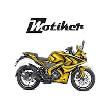 Bajaj Pulsar Rs200 Airbrush Sarı Tasarım Kaplama Sticker Etiket M