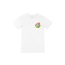 Yaz Sıcağı Cep Logo Tasarımlı Beyaz Tişört