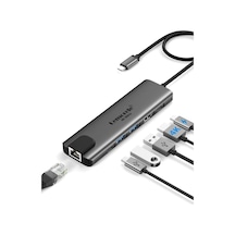 Lemorele Tc44 6 İn 1 Usb Type-c Hub Çoklayıcı, 4k 60hz Hdmı, Gigabit Ethernet, 100w Pd Şarj 2x Usb Çoğaltıcı