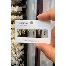 6 Lı Gold Küpeler Altın