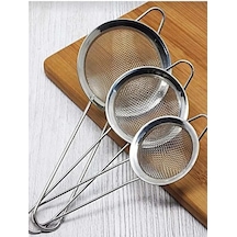 3 Lü Küçük Metal Süzgeç Seti 6-7-8 Cm Boyutlarda Diğer