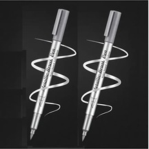 Gümüş Metalik Brush Marker Kaligrafi Kalemi, Cam Kalemi, Davetiye, Süsleme, Balon, Bardak Yazı-2 Ad