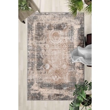 Kaymaz Taban Yıkanabilir Halı Mutfak, Salon, Yatak Odası İçin Modern Dijital Baskı Halı Sln Halı - 0030 Çok Renkli