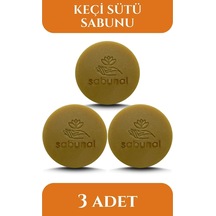 Sabunal Keçi Sütü Sabunu 3 Adet - Cilt Tonu Dengeleyici ve Aydınlatıcı Sabun