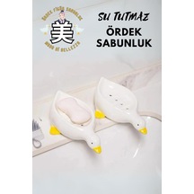 Buççin Online Mağaza Sabunluk - Banyo Mutfak İçin Su Tutmaz - Dekoratif Ördek Sabunluk 1 Adet Plastik Beyaz Çok Renkli