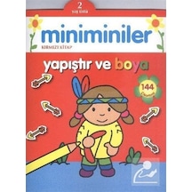 Miniminiler Yapıştır ve Boya Kırmızı Kitap / Kolektif