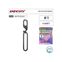 Decoy Sn-16 Slim Snap Klips 1 30lb Black 6 Adet