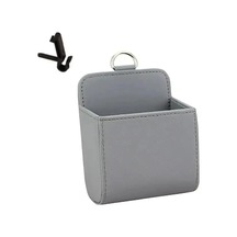 Goldenqian 1 Adet Araba Saklama Çantası Süspansiyon Depolama Kuzu Derisi Doku Kutusu Hava Firar Saklama Çantası Cep Telefonu Tutucu Grey Grey