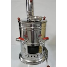 Zarif İş 8.5 L Çift Musluklu Odunlu Semaver Inox