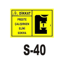 Pvc Dekota Uyarı - Ikaz Levhası Dikkat Press Levhası