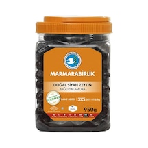 Marmarabirlik 3XS Doğal Salamura Yağlı Siyah Zeytin 950 G