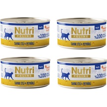 Nutri Feline Tavuk Etli Ve Peynirli Pate Tahılsız Yetişkin Kedi Konservesi 70 G X 4 Adet