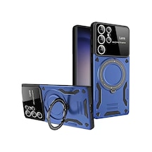 Newface Samsung Galaxy S25 Ultra Kılıf Joy Lens Standlı Kapak - Lacivert