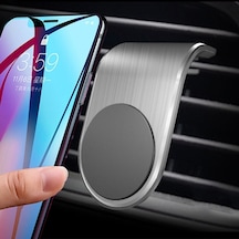 Sones Araba Metal Manyetik Hava Çıkışı Cep Telefonu Tutucu Braketi Gümüş