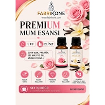 Premium Mum Esansı 5 Cc 2'li Set - Gül, Vanilya - Soya Wax, Parafin, Jel Wax Ve Bal Mumu Uyumlu Bkfab2glvn5 Karışık