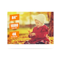 Hombey 84 İnç 16:9 Taşınabilir Metal Işık Direnci Yüksek Kaliteli Projeksiyon Ekranı - Deliksiz Montaj, Çift Taraflı Yapıştırıcı İle