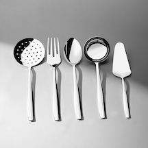 Nehir Sahra Sade 5 Parça Paslanmaz Çelik Servis Takımı