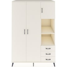 Kronos Dolap 5 Raflı 3 Çekmeceli Tek Askılı 132x59x195 Aytaşı-aytaşı/aytaşı Aytası/aytası