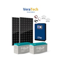 Veratech Karavan Solar Enerji Paketi 2x390w Güneş Paneli, 3kva Mppt İnverter, 2x150ah Jel Akü