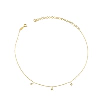Kuyumcudukkani Zincirli"celine Taşlı"choker Kolye-37300-g-w Beyaz