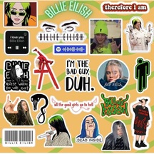 Billie Eilish Sticker Seti Laptop Notebook Telefon Etiket