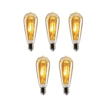 4w Dim Rustik Led Ampul Sarı Işık Armut Edison Ampul 5 Adet Diğer