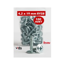 4,2x19 Rysb Pul Başlı Matkap Uçlu Vida 100'lü 1