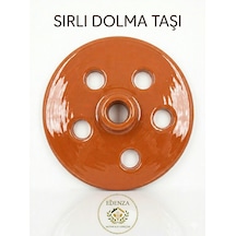 Güveç Dolma Sarma Taşı Kapağı Sırlı Çömlek 21 Cm Çok Renkli