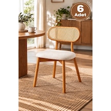 6 Adet Paris Ahşap Gürgen Sandalye Cafe,restaurant,mutfak,salon,yemek Odası Sandalyesi Naturel