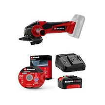 Einhell TC-AG 18/115 Li, Akülü Avuç Taşlama Seti (4,0 Ah Akü ve Şarj Cihazı, Kesici Disk Dahildir)
