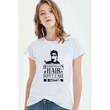 Stranger Things Steve Harrington Hair Dont Baskılı Beyaz Kadın T