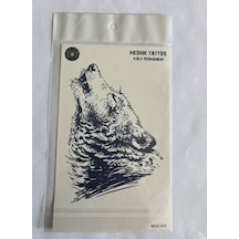 Bozkurt 18x11 Cm Yarı Kalıcı Hayalet Geçici Dövme Yapıştırma Dövme