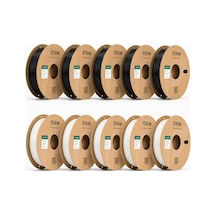 Esun Pla+hs Beyaz / Siyah Filament 10 Lu Kutu 1.75 Mm 1 Kg - 5 Beyaz + 5 Siyah - Bisiparisver