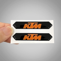 Ktm 3D Gümüş Arma Sticker Yapıştırma 2 Adet