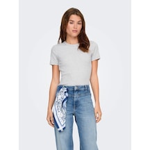 Only Onlval Life S/s O-neck Top Kadın T-shirt 15339774 Gri