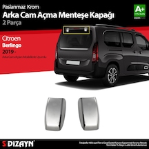 S-Dizayn Citroen Berlingo Krom Arka Cam Açma Menteşe Kapağı 2 Prç N11.701