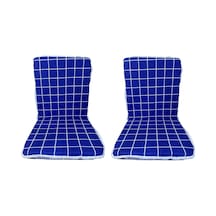 Sandalye Minderi 2 Adet Bağcıklı Bahçe Minderi Arkalıklı(Mavipano (551697680)