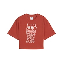 Puma Graphics Short Length Tee Iı Kırmızı Kız Çocuk T-shirt & Polo