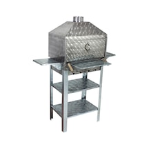 Metehan MTH-29 Lüx Davlumbazlı - Kapaklı - Bacalı - Lama Izgaralı Mangal