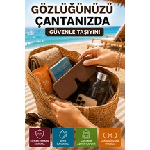 Kahverengi Katlanabilir Silikon Gözlük Kılıfı Suya Dayanıklı Esnek Koruyucu Güneş Ve Numaralı Gözlük Kılıfı