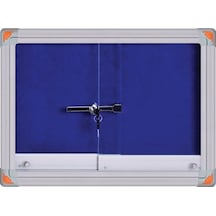 Panda 60 x 90 CM Kilitli Sürgülü Alüminyum Camekanlı İlan Duyuru Pano - pan450