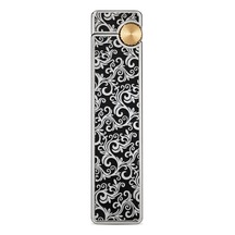 Hunter Soft Flame Gümüş Siyah Desenli Slim Metal Çakmak Ack056
