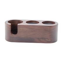 Suntek Kahve Filtresi Sabotaj Tutucu Ahşap Espresso Sabotaj Mat Standı 3 Delik 58mm