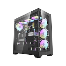 Aıgo Luxury Ds900 Type-c 1000w 80+ Bronze Argb Panoramıc Glass Mıd Tower Siyah Kasa