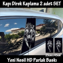 Kaplan Folyo - 2kapı İçin 2adet Sticker Kaplama - Tuning Modifiye