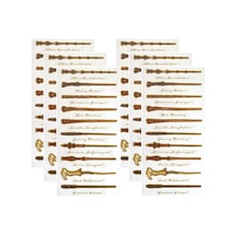Lexroo Harry Potter Wands Folyo Çıkartmalar Çoklu Paket 6'lı Paket Ahşap